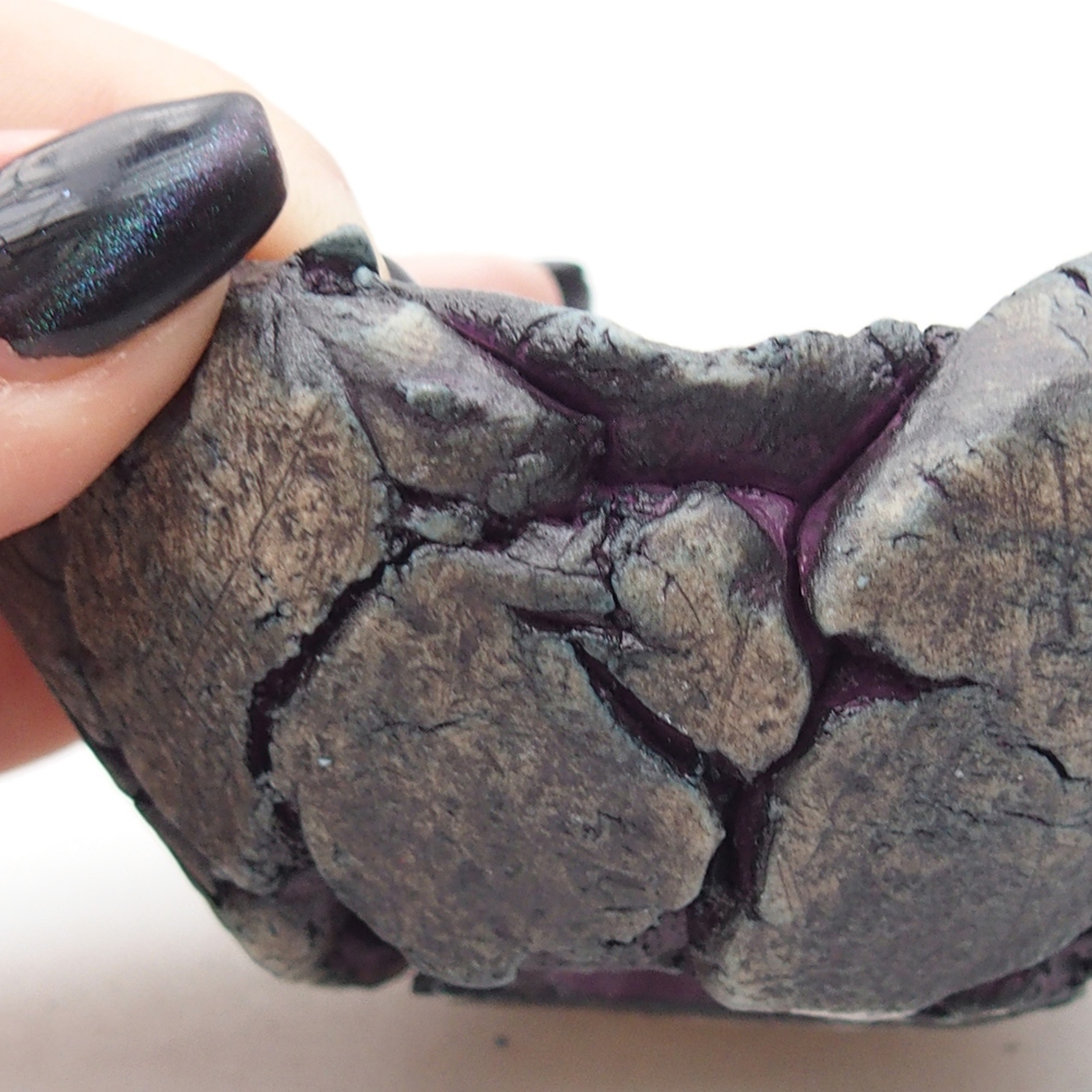 Keramisch Schelp 9 x 8,5 x 4,5 cm , kleur paars