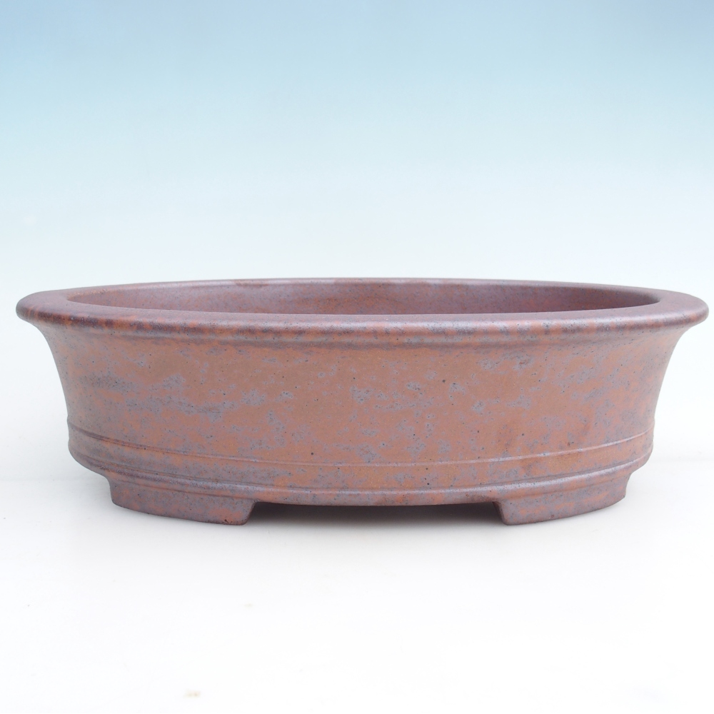 Bonsaischaal van keramiek 36,5 x 28,5 x 9 cm, metaalkleur