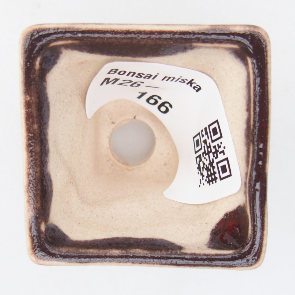 Mini bonsaischaal 4 x 4 x 3,5 cm, bruin