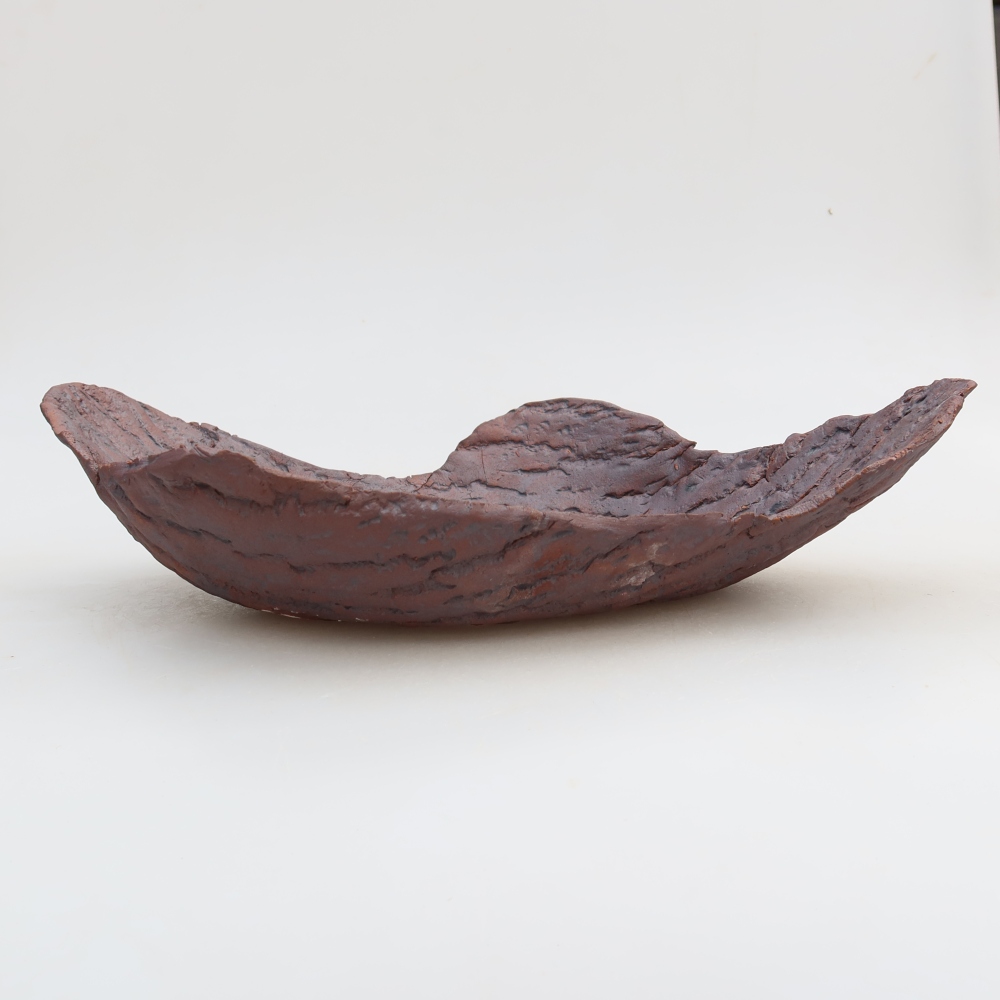 Keramische schaal  31,5 x 19,5 x 7,5 cm, kleur bruin