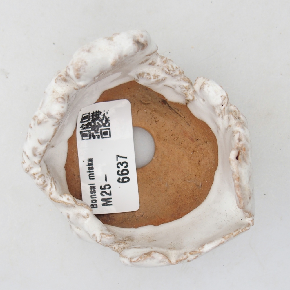 Keramische schaal 7 x 6,5 x 5 cm , kleur wit