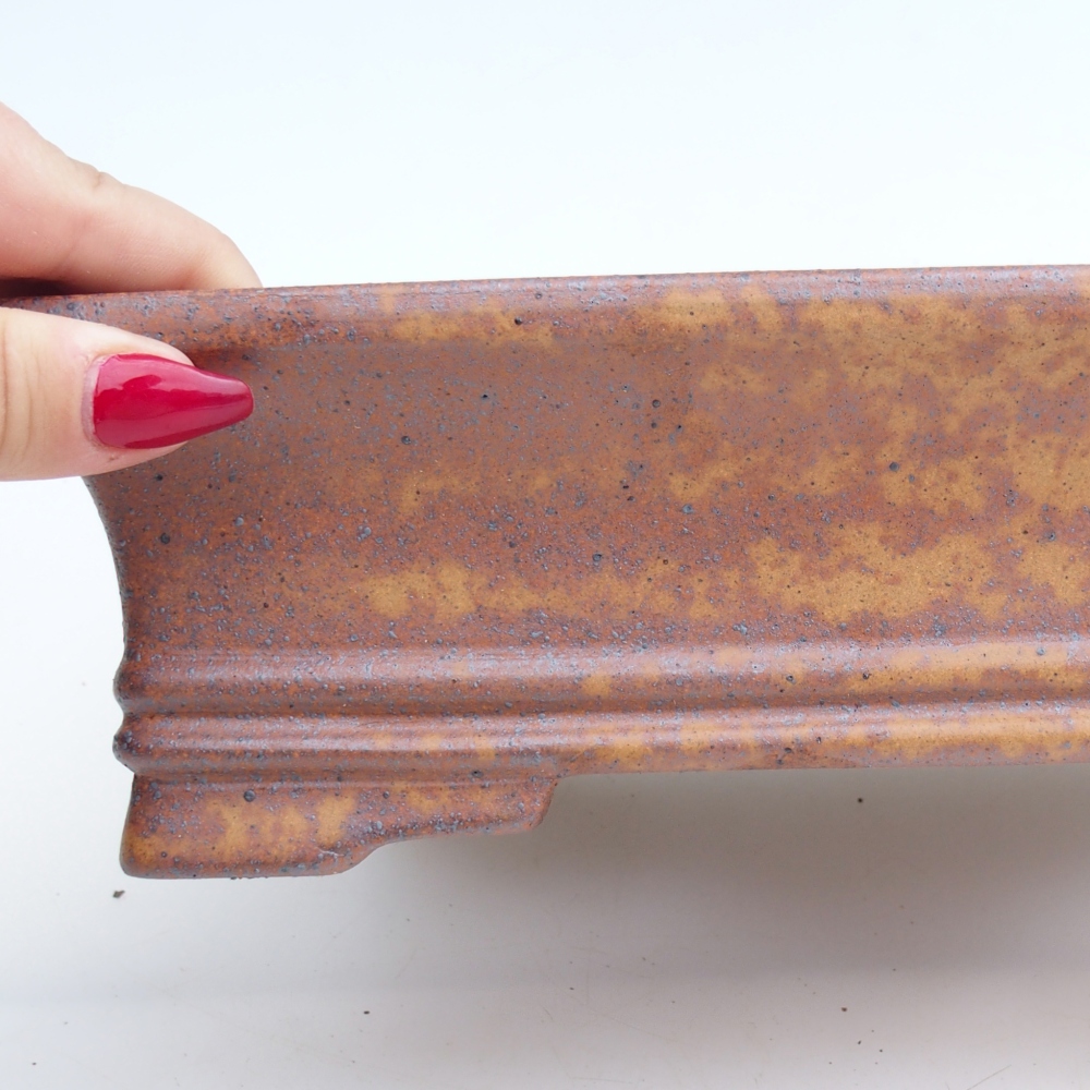 Bonsaischaal van keramiek 24 x 17 x 7 cm, bruin