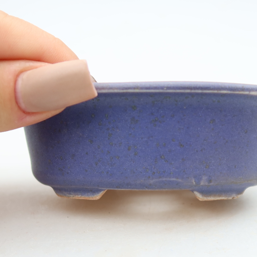 Keramische bonsaipot 9,5 x 6,5 x 3 cm, kleur paars