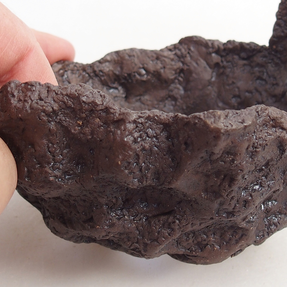 Keramisch Schelp 10 x 9 x 7,5 cm , kleur bruin