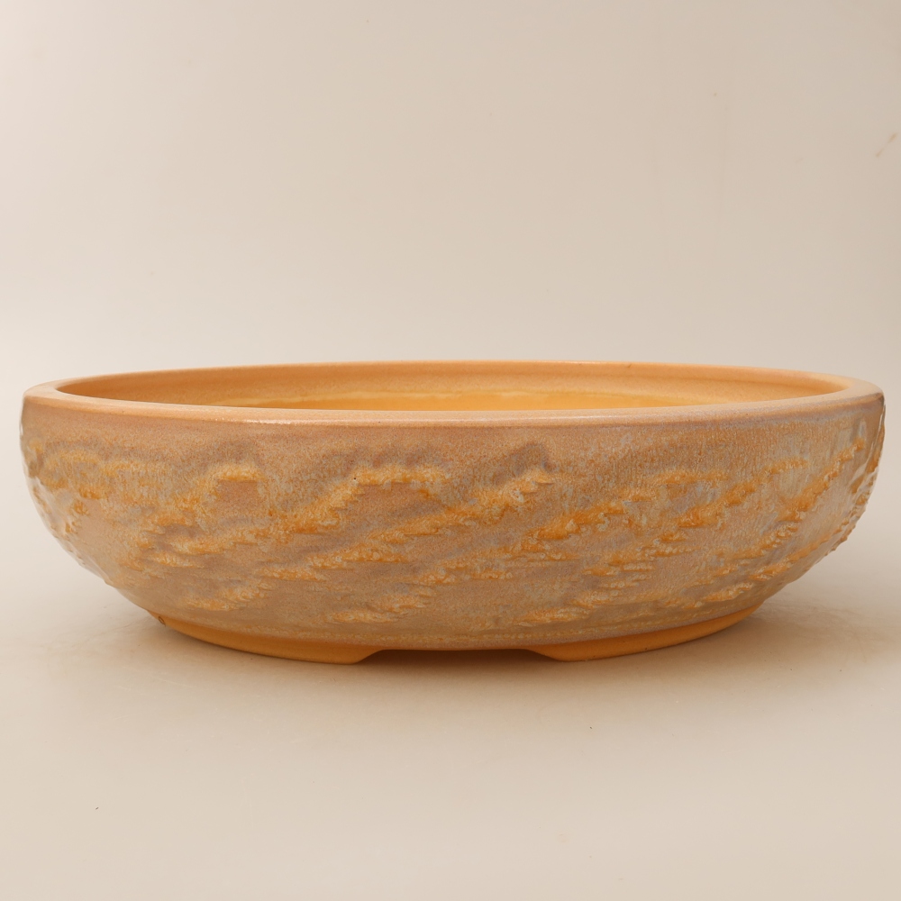 Keramische bonsaischaal 31,5 x 31,5 x 7,5 cm, kleur: beige