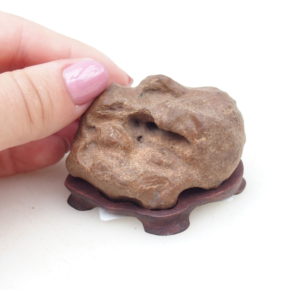 Suiseki - Steen met DAI (houten basis)