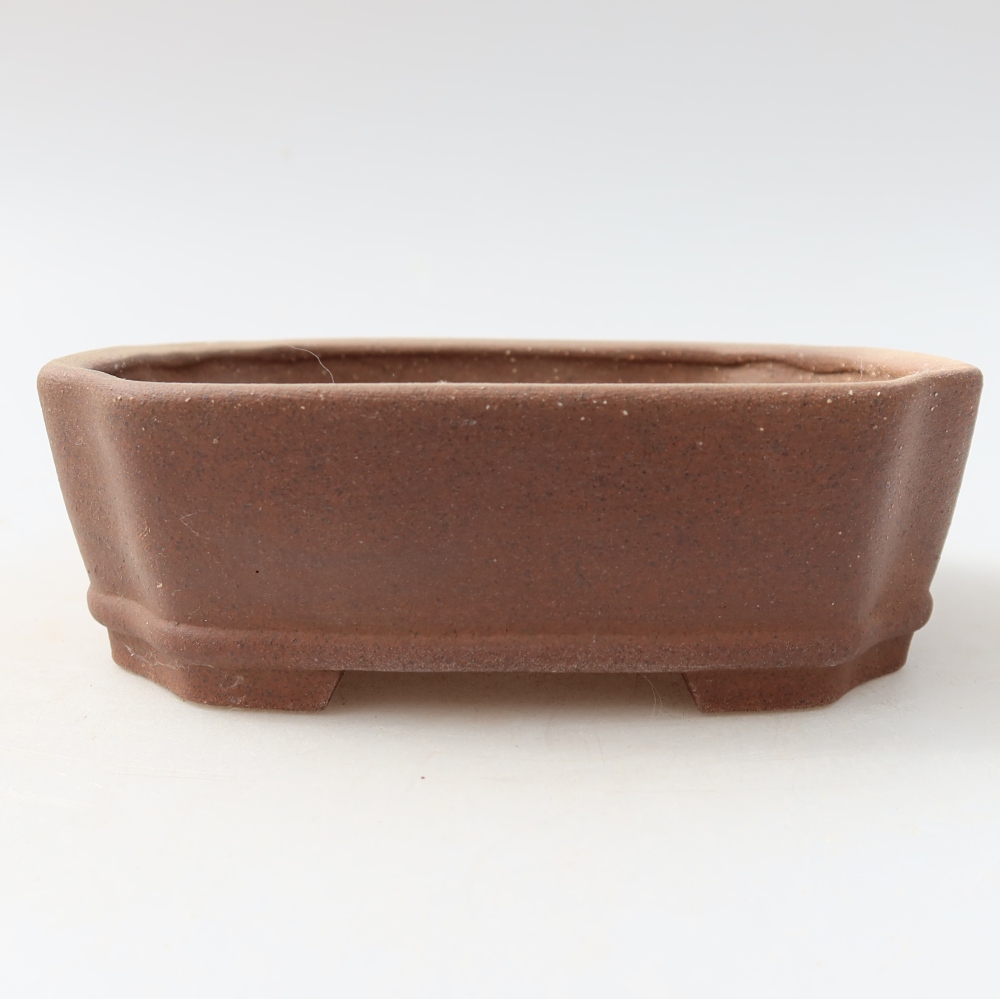 Keramische bonsaipot 13,5 x 11,5 x 4 cm, kleur bruin