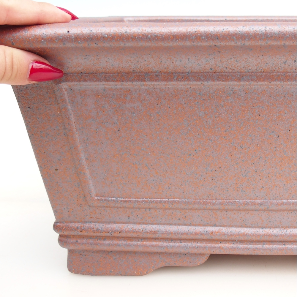 Bonsaischaal van keramiek 42 x 29 x 16 cm , metaalkleur - UITSLUITEND PERSOONLIJKE AFHANG of transport per pallet