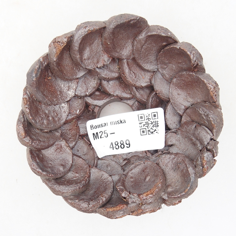 Keramisch Schelp 9 x 9 x 4 cm , kleur bruin