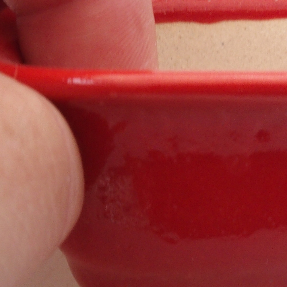 Mini bonsaischaal 6 x 4,5 x 3 cm, kleur rood