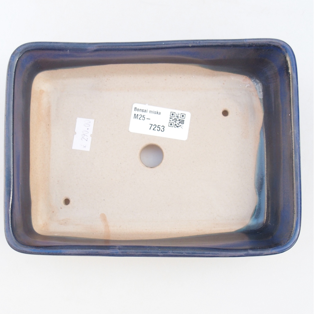 Bonsaischaal van keramiek 26 x 26 x 8 cm, kleur rood