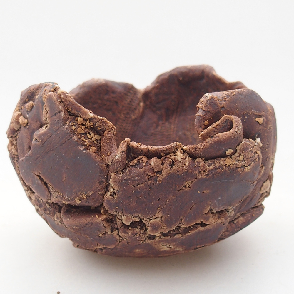Keramisch Schelp 9 x 8,5 x 6,5 cm , kleur bruin