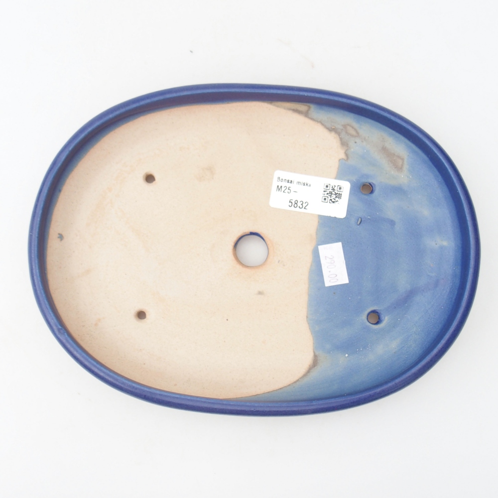 Bonsaischaal van keramiek 22 x 17 x 5 cm, groen