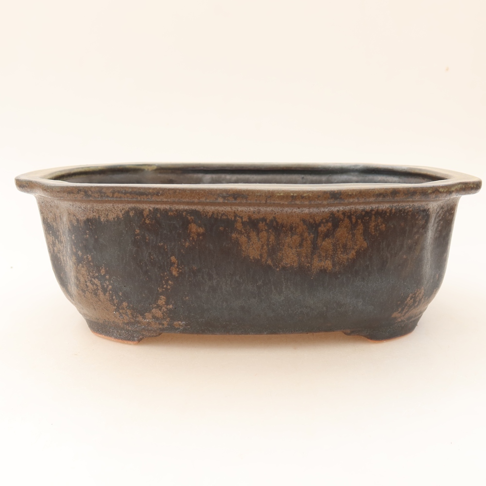 Bonsaischaal van keramiek 23 x 19 x 7 cm, bruin