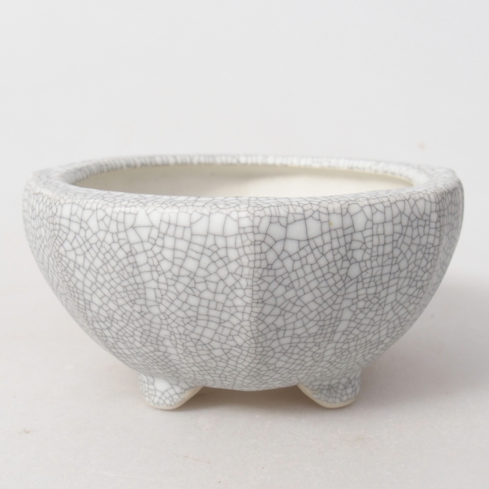 Bonsaischaal van keramiek 11 x 11 x 5,5 cm, raku kleur