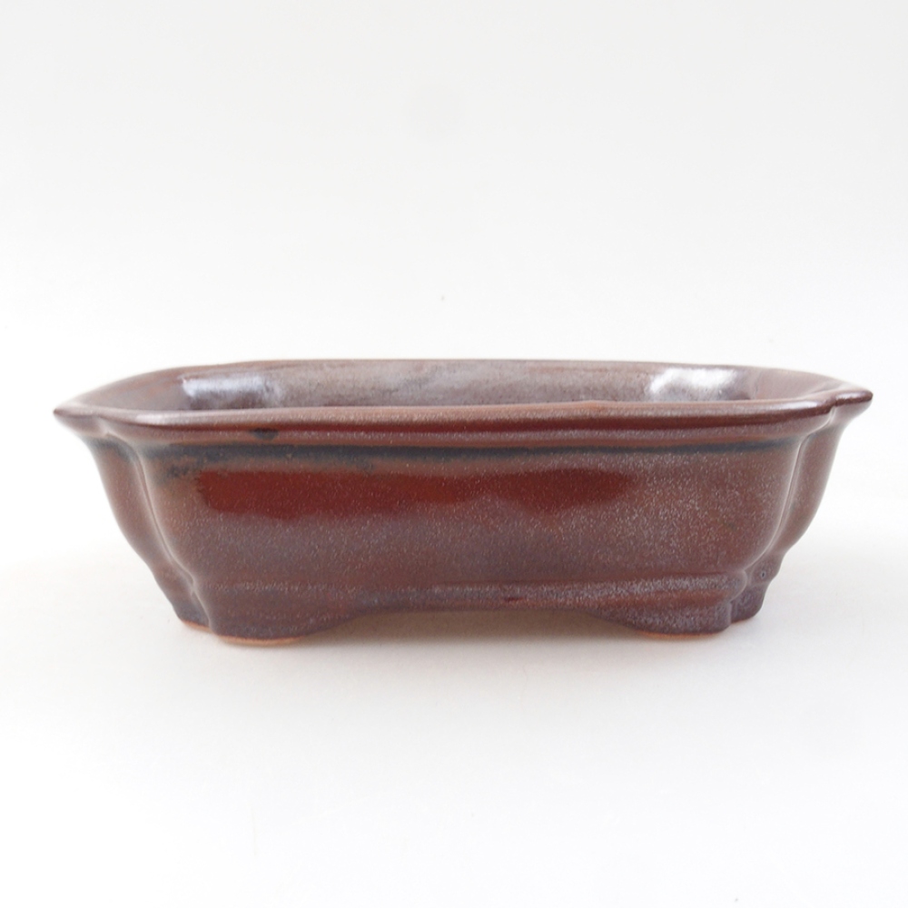 Bonsaischaal van keramiek 16 x 12 x 5 cm, bruin