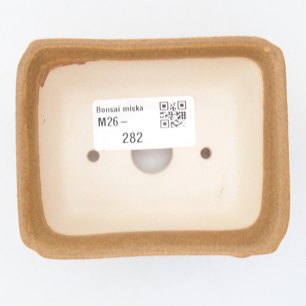 Mini bonsaischaal 9 x 7 x 4,5 cm, bruin