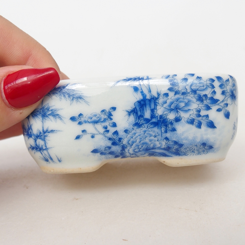 Mini bonsaischaal 8 x 6 x 3 cm, wit