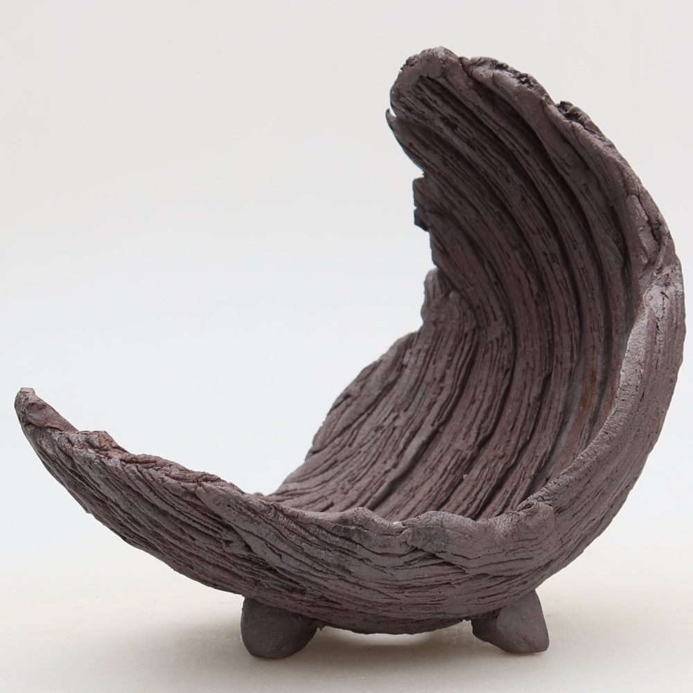 Keramische schaal  14,5 x 11 x 15,5 cm, kleur bruin
