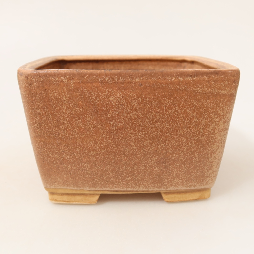 Bonsaischaal van keramiek 13 x 13 x 8 cm, roze