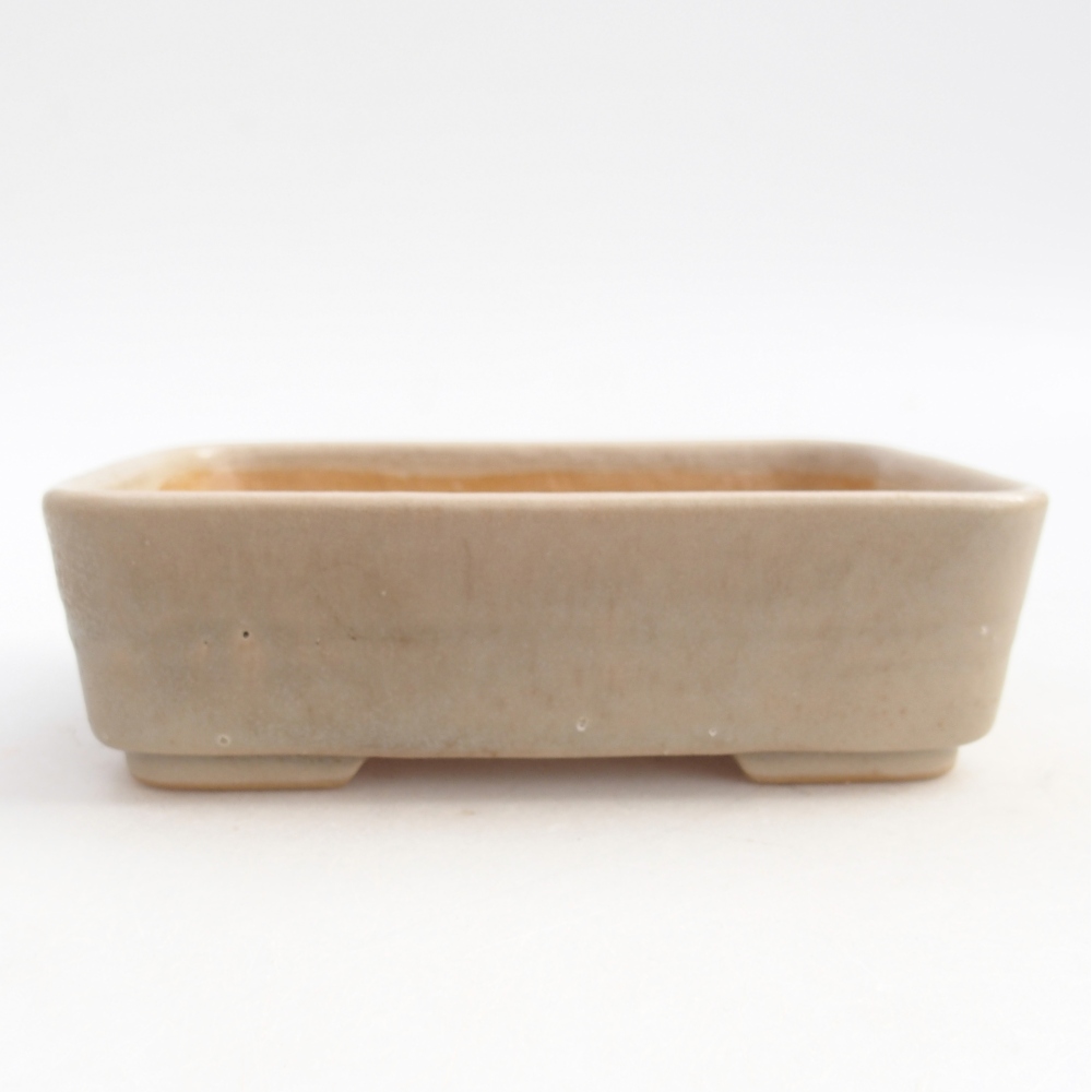 Bonsaischaal van keramiek 26 x 26 x 8 cm, kleur rood