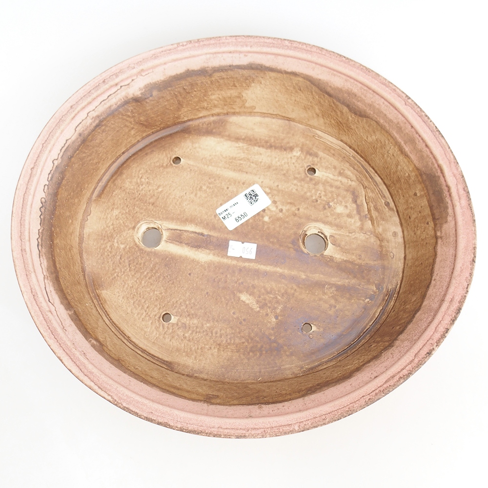 Bonsaischaal van keramiek 32,5 x 28 x 7,5 cm, roze