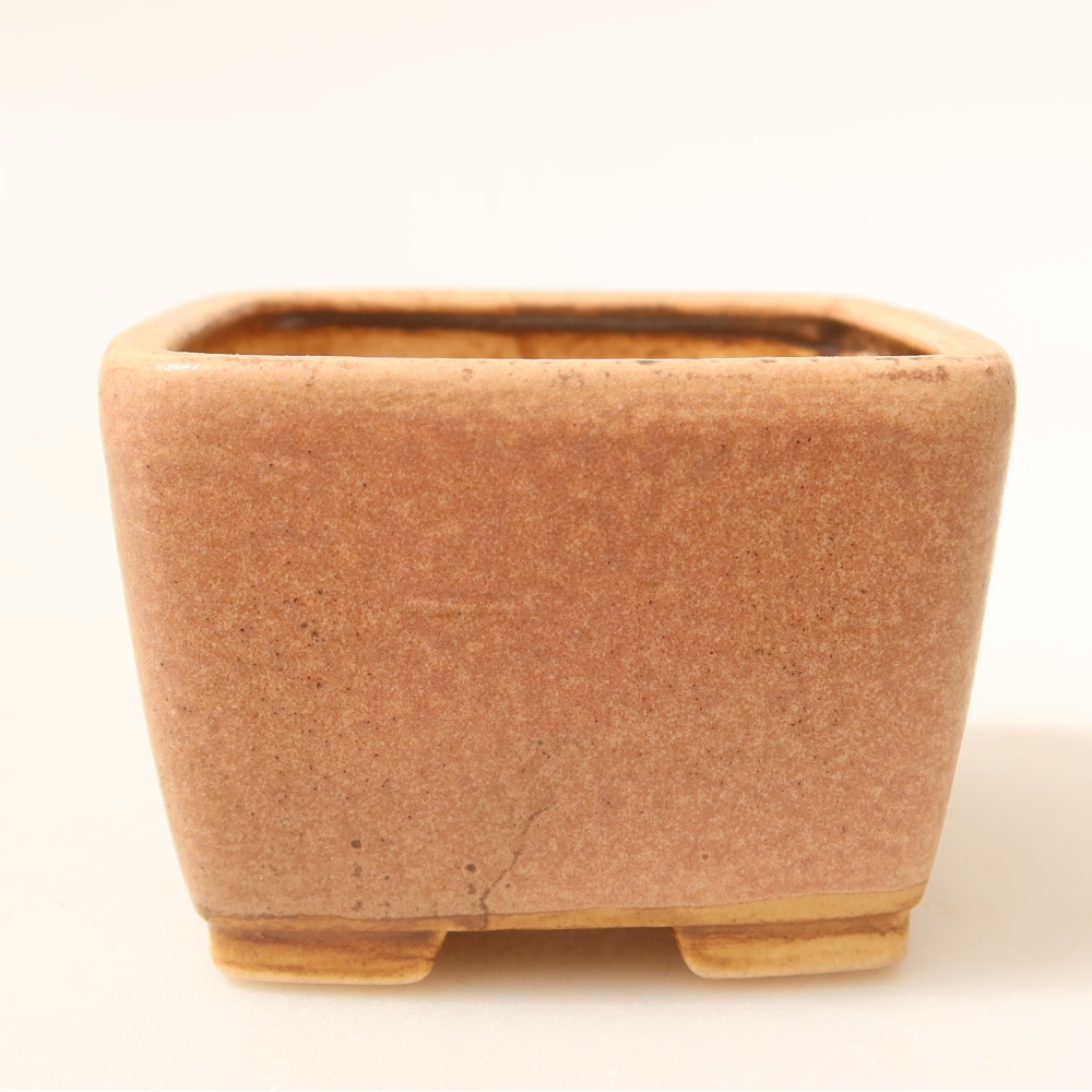 Keramische bonsaipot 6,5 x 6,5 x 4,5 cm, kleur roze