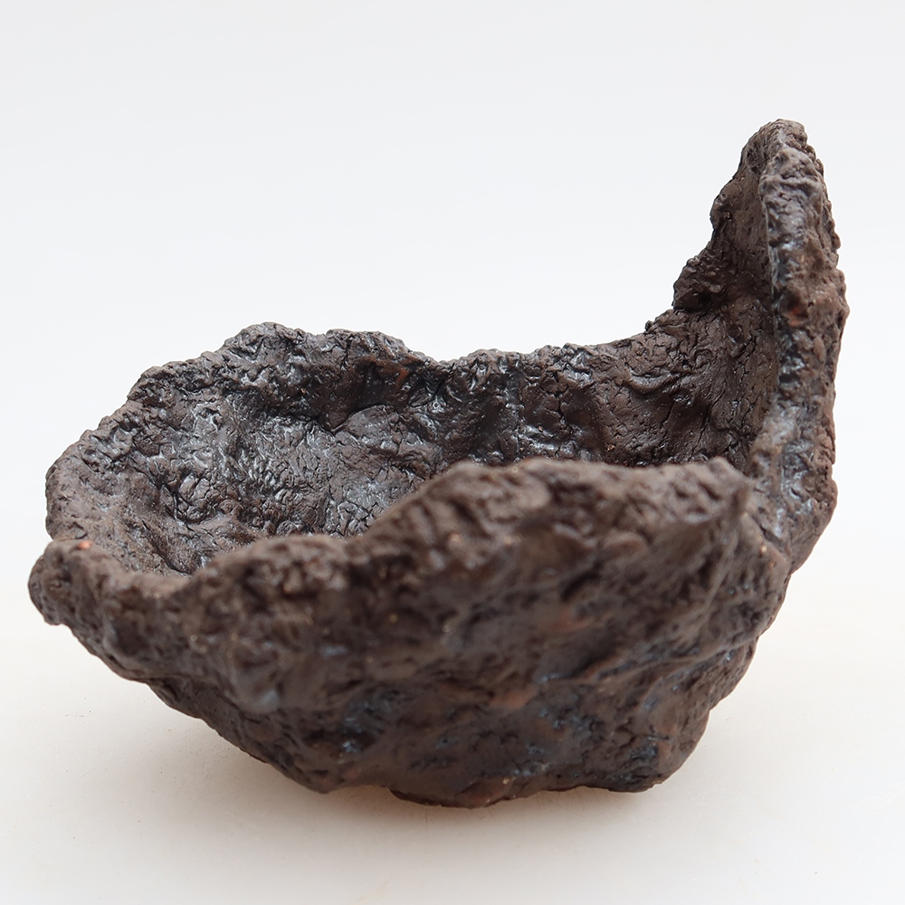 Keramische schaal 9,5 x 8,5 x 8 cm, kleur bruin