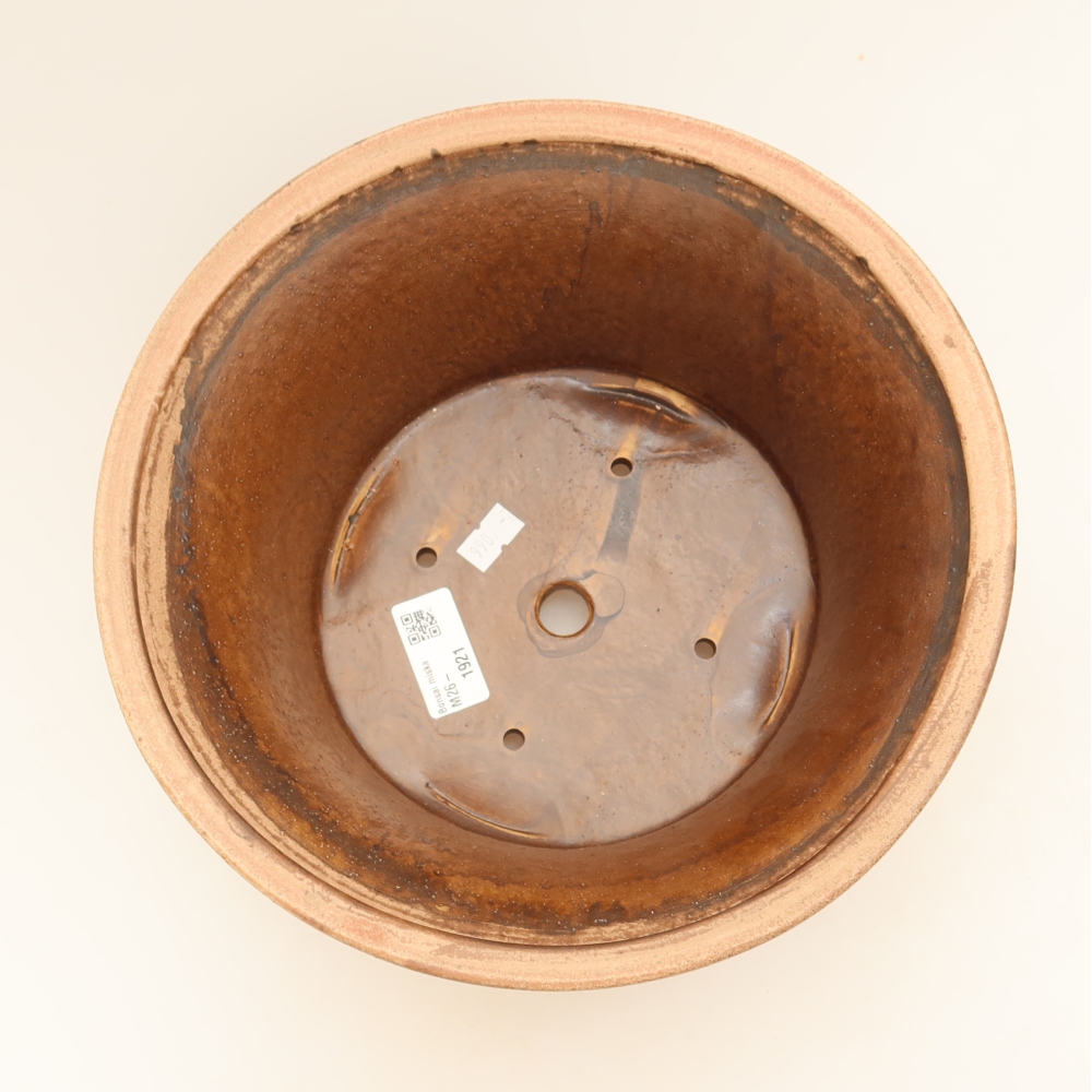 Keramische bonsaipot 24,5 x 24,5 x 11 cm, kleur roze