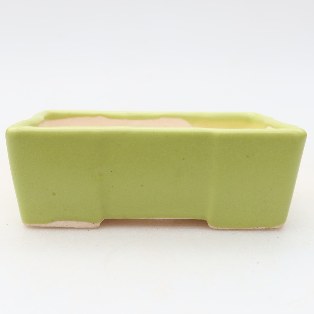 Keramische bonsaischaal 7,5 x 4 x 2,5 cm, kleur groen
