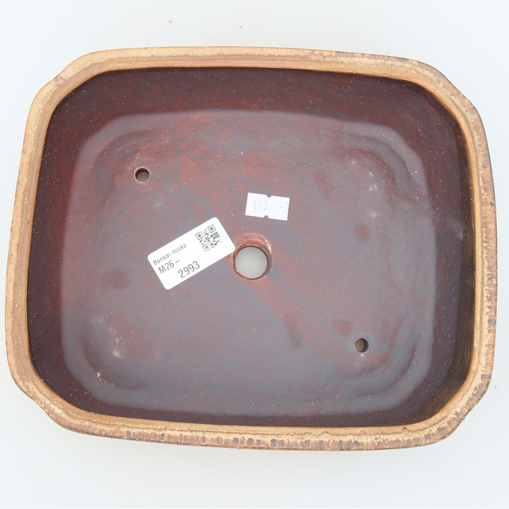 Keramische bonsaipot 21,5 x 18 x 6 cm, kleur: roze