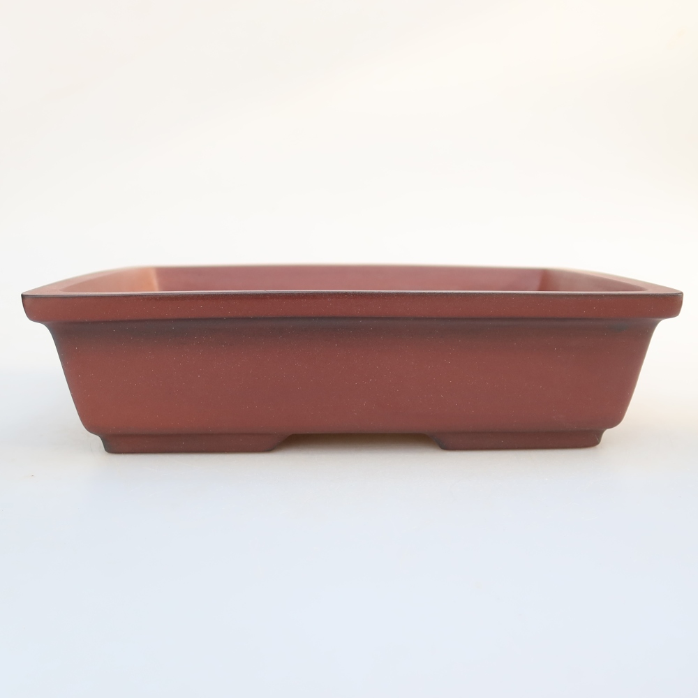 Keramische schaal  25,5 x 19 x 7 cm , kleur: baksteenrood
