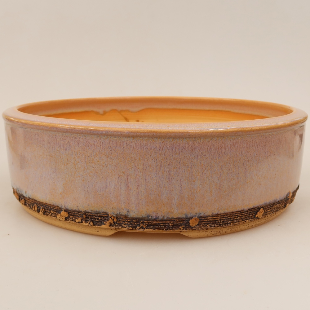 Keramische bonsaipot 27 x 27 x 8 cm, kleur roze