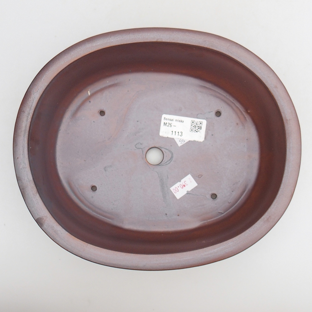 Bonsaischaal van keramiek 23 x 19 x 7 cm, metaalkleur