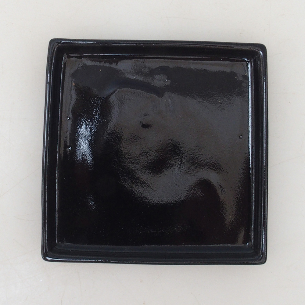 Bonsai dienblad vierkant M - 10 x 10 x 1,5 cm - zwart