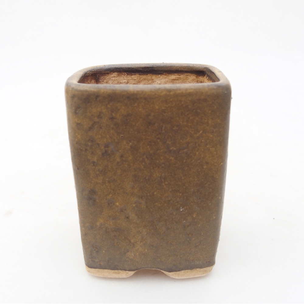 Bonsaischaal van keramiek 5 x 5 x 6,5 cm, bruin