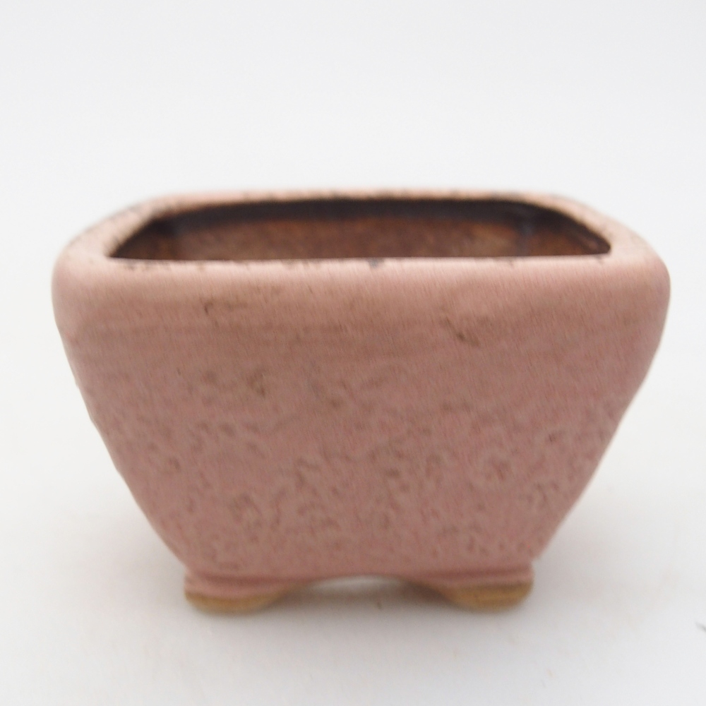 Bonsaischaaltje van keramiek 6 x 6 x 4 cm, roze