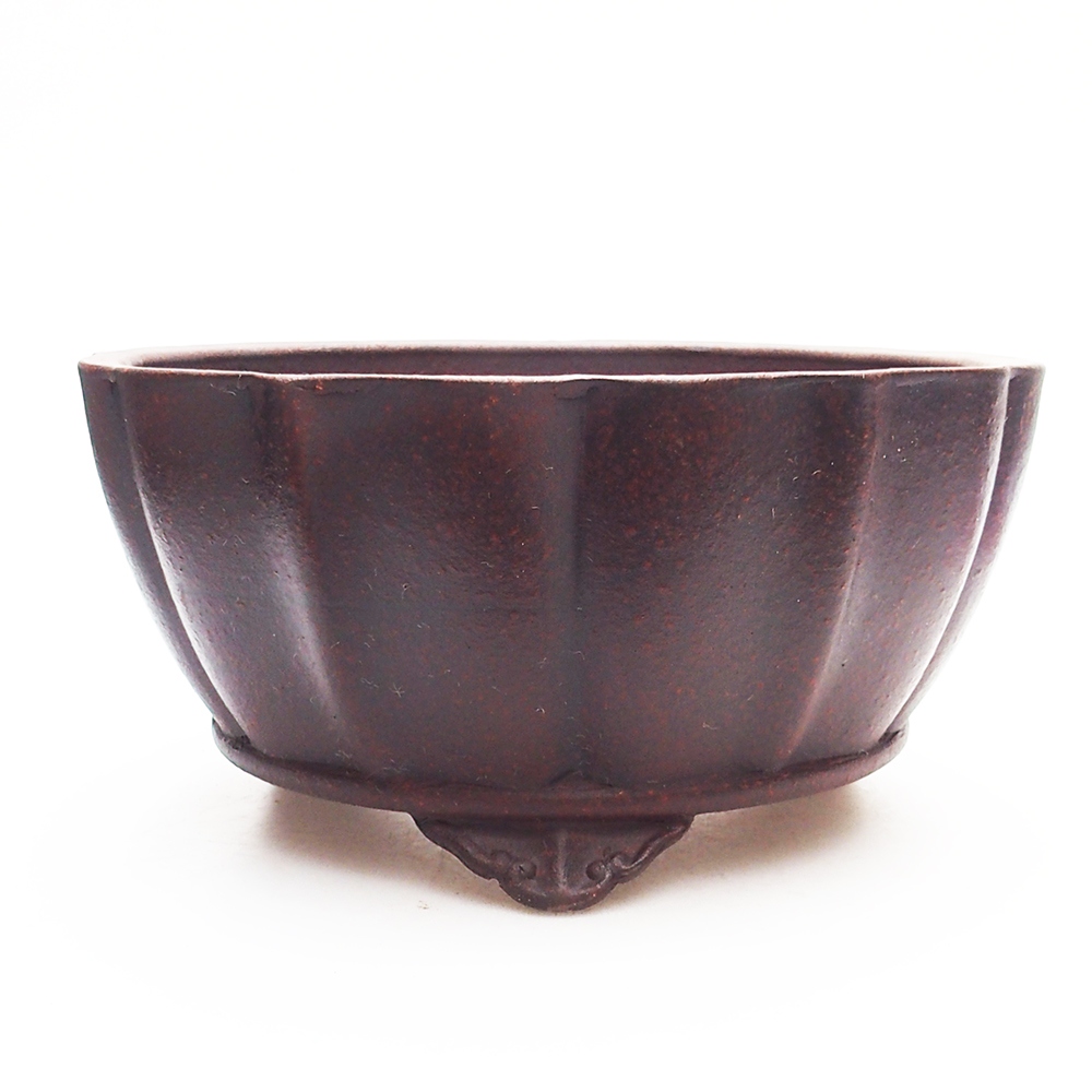 Kom 19 x 19 x 9,5 cm bruinrood