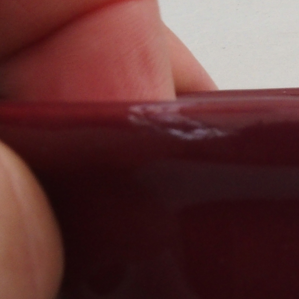 Mini bonsaischaal 6 x 6 x 2,5 cm, bordeauxrood