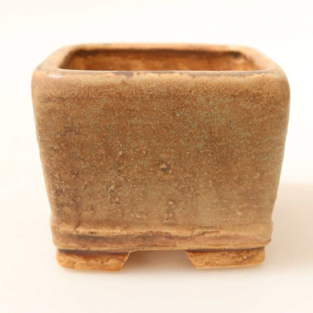 Bonsaischaal van keramiek 6 x 6 x 4,5 cm, groen