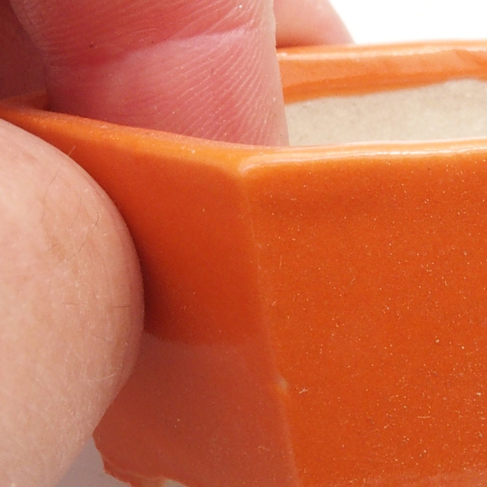 Mini bonsaischaal 6 x 5 x 2,5 cm, oranje