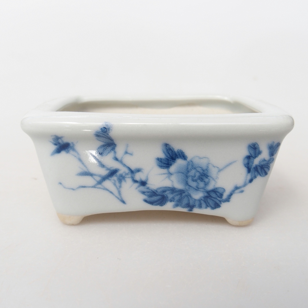 Mini bonsaischaal 8 x 6,5 x 3,5 cm, wit