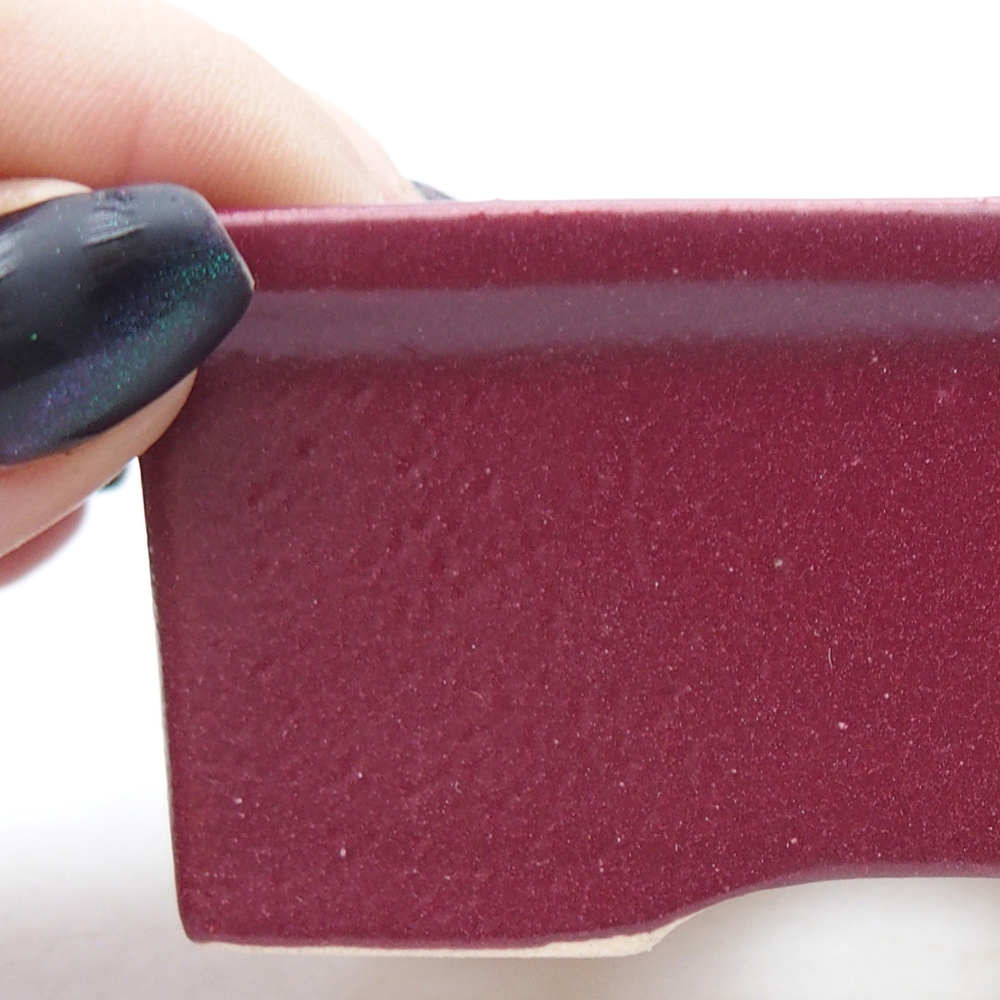 Mini bonsaischaal 9 x 7 x 4 cm, bordeauxrood