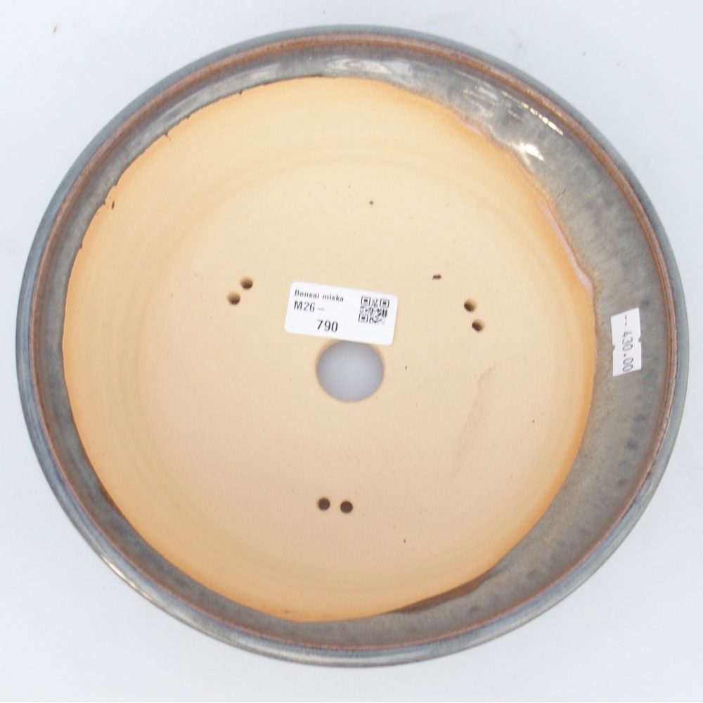 Bonsaischaal van keramiek 21 x 21 x 6,5 cm, grijs