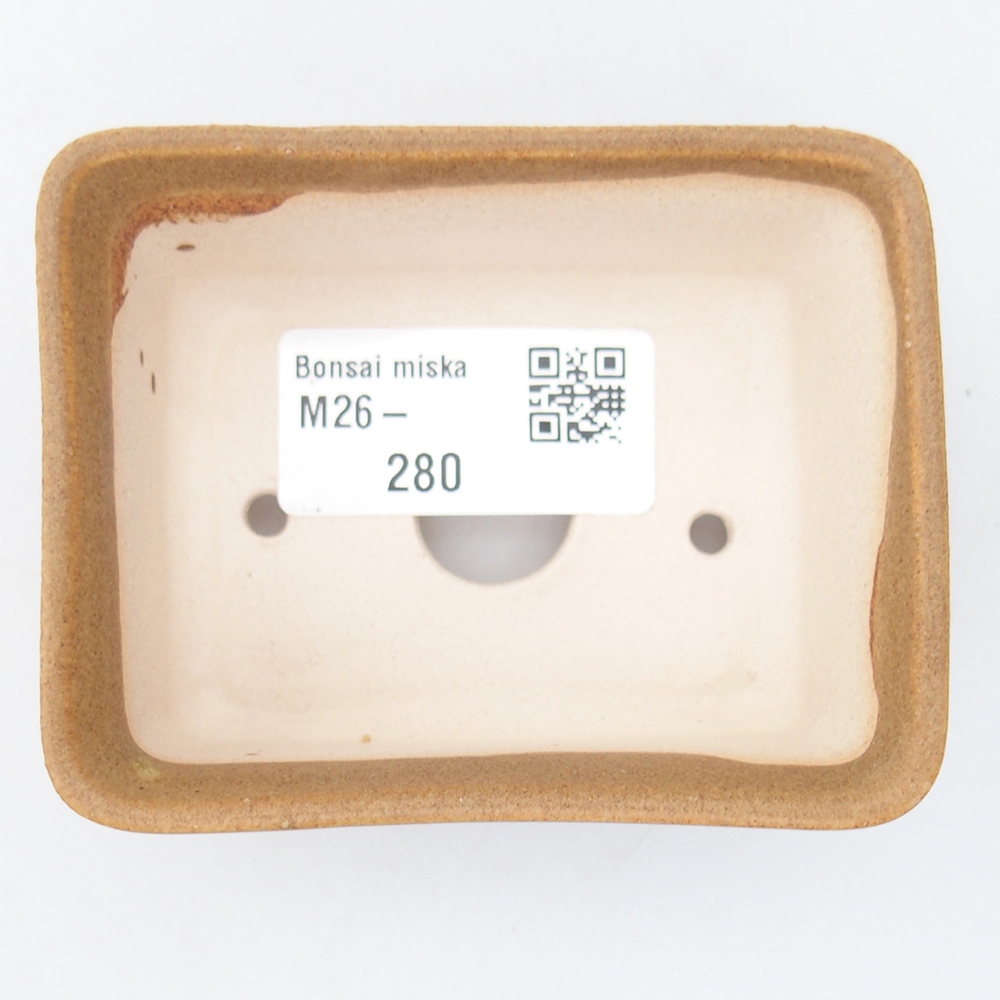 Mini bonsaischaal 8 x 6,5 x 3,5 cm, bruin