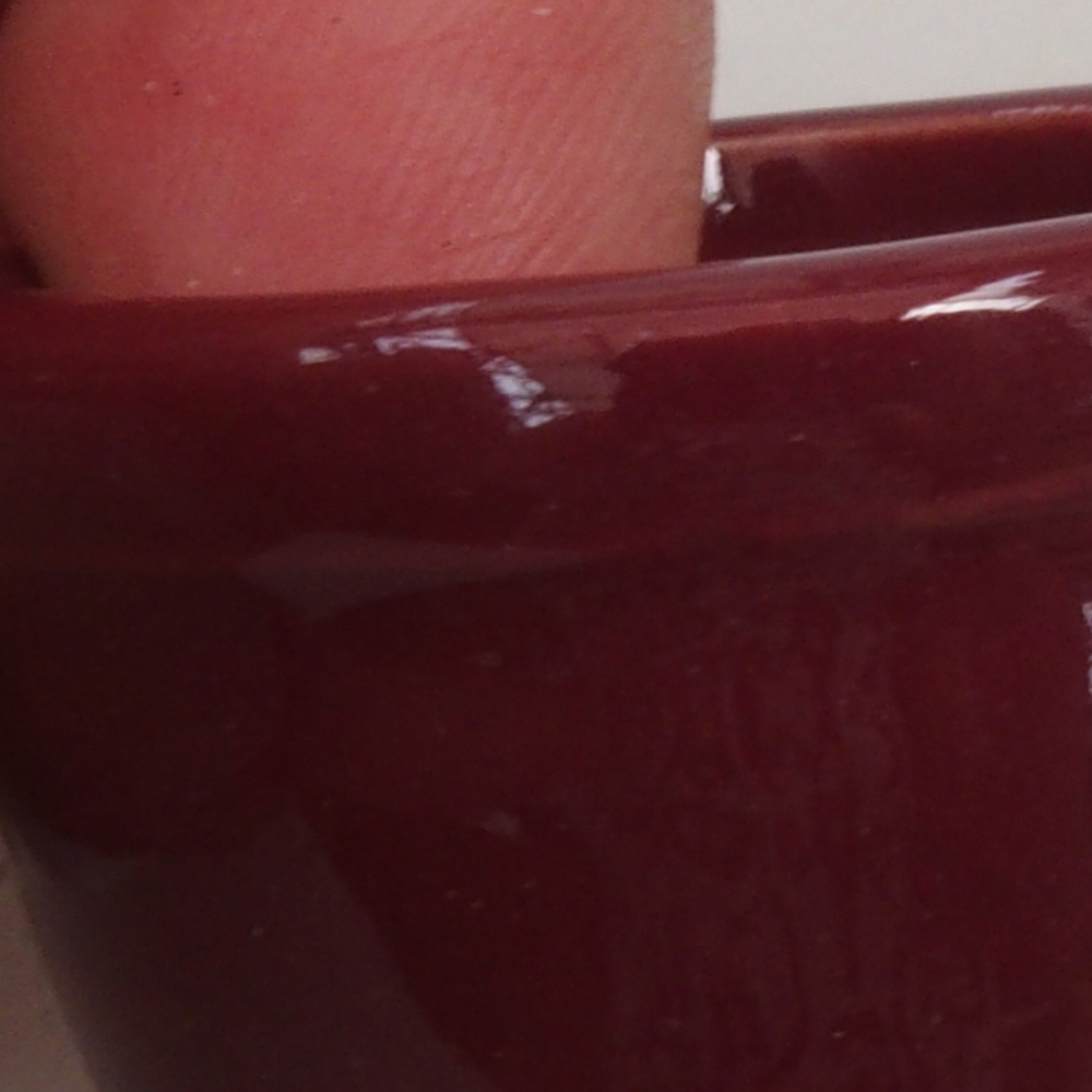 Mini bonsaischaal 3,5 x 3,5 x 2,5 cm, bordeauxrood