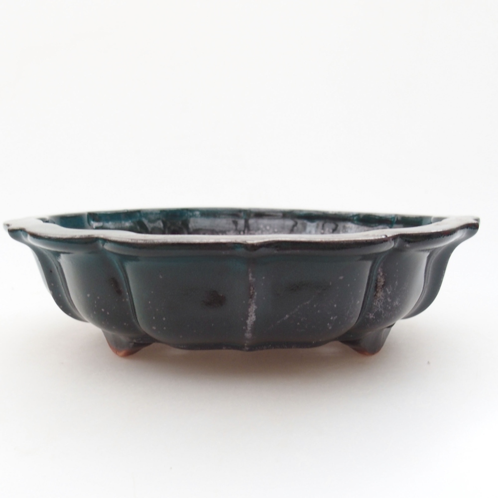 Bonsaischaal van keramiek 22 x 17 x 5 cm, groen