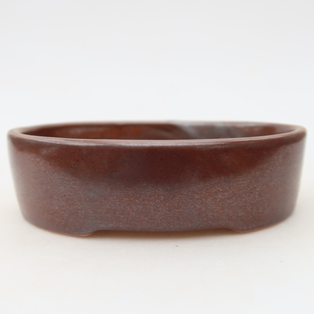 Bonsaischaal van keramiek 13 x 10 x 3,5 cm, bruin