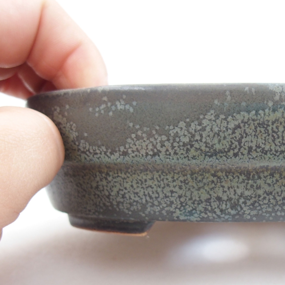 Bonsaischaal van keramiek 22 x 17 x 5 cm, groen