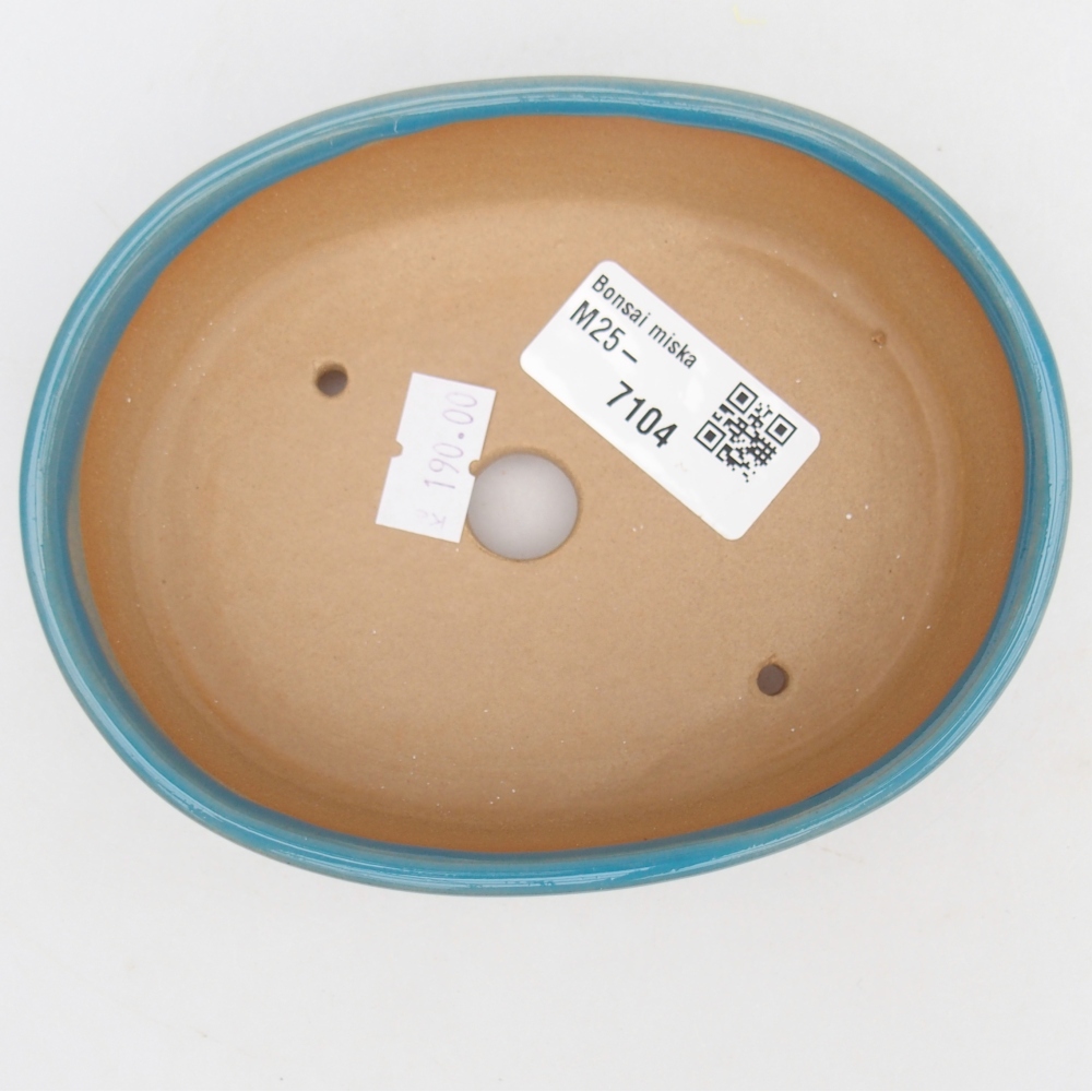 Bonsaischaal van keramiek 26 x 26 x 8 cm, kleur rood